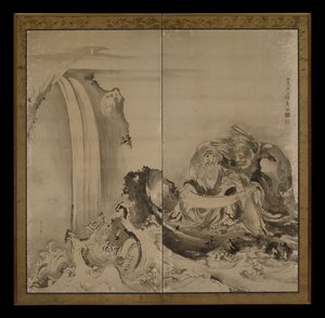 两个数字，1770年代（纸上墨水） 作者 曾我翔博